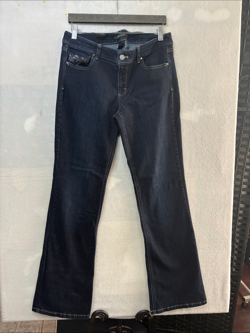 WHBM dark wash boot leg jeans 10R EUC